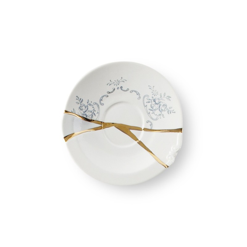 SELETTI Kintsugi Porcelain coffee cup + plate n'1