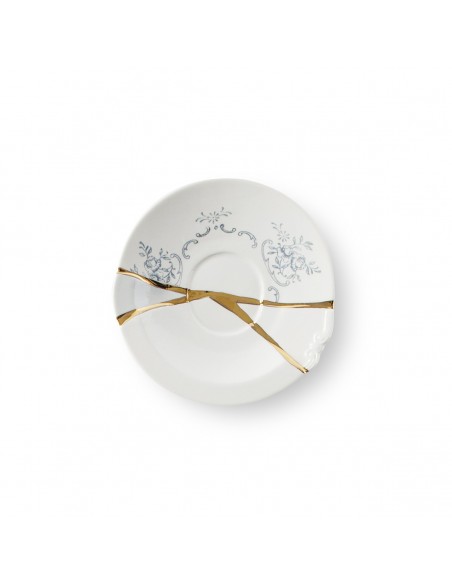 SELETTI Kintsugi Porcelain coffee cup + plate n'1