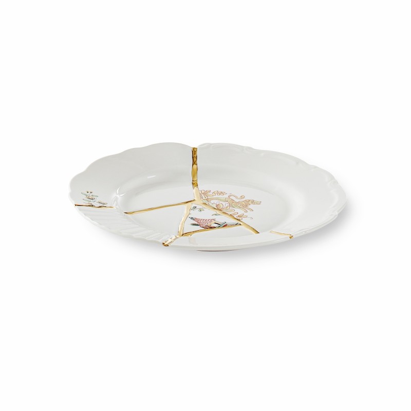SELETTI Kintsugi Porcelain dessert plate n'1