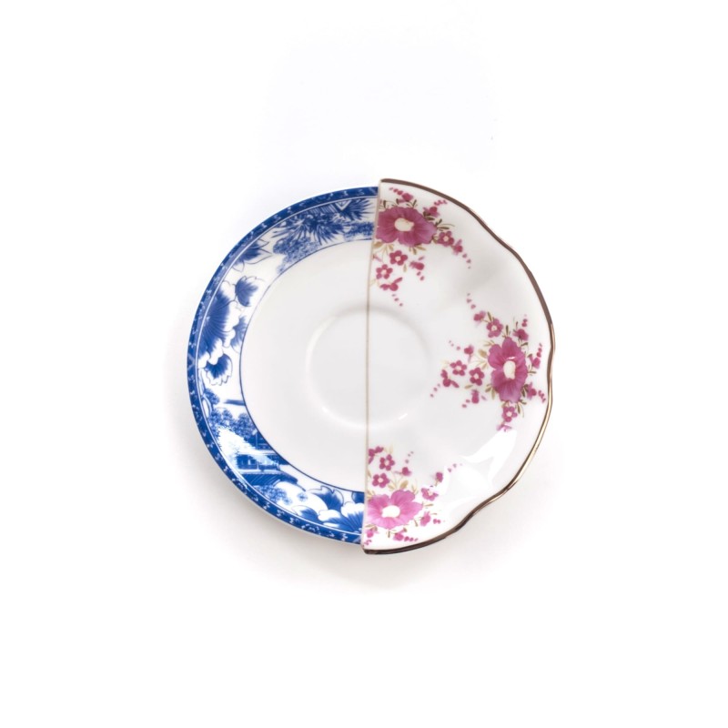 SELETTI Hybrid Porcelain tea cup + plate  - Zenobia