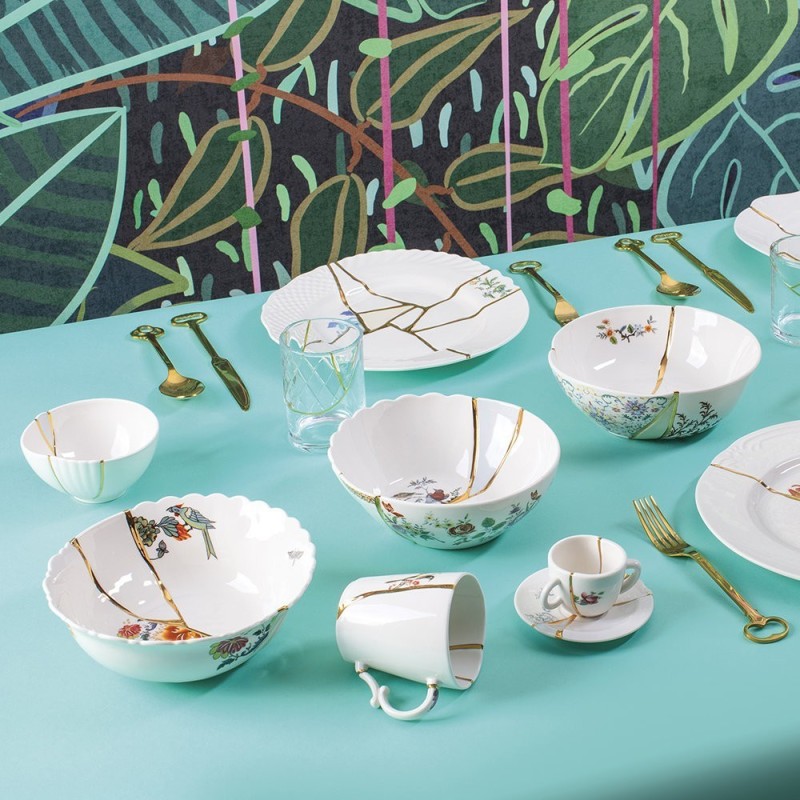 SELETTI Kintsugi Porcelain plate n'3