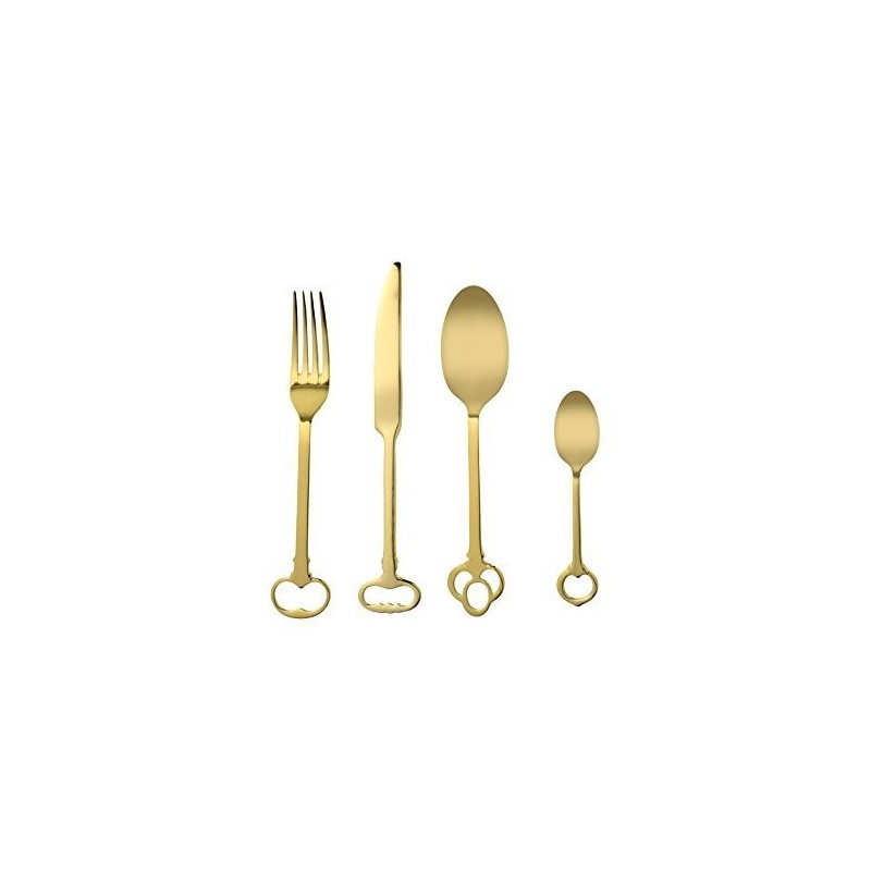 SELETTI gold-keytlery set of 24 cutlery 18/0 stainless electroplated, 6 places