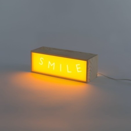 SELETTI lighthink_boxes box light wood - 4 written change - Cm.30x10,5 h.10,5