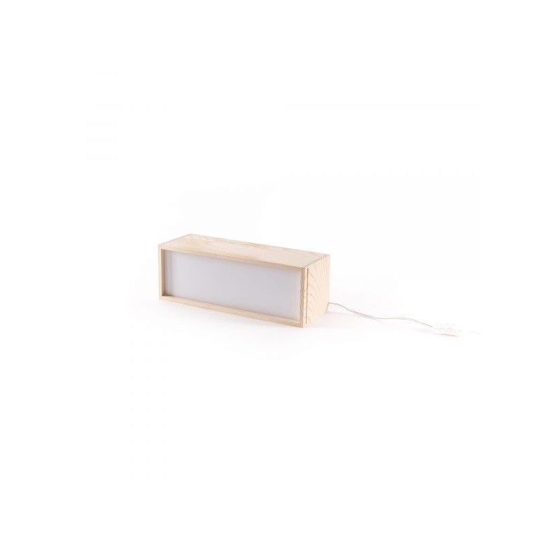 SELETTI lighthink_boxes box light wood - 4 written change - Cm.30x10,5 h.10,5