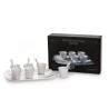 SELETTI coffee set 6 cups + 6 stirrers + 1 tray in porcelain