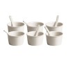 SELETTI Estetico Quotidiano set 6 porcelain ice cream bowl and spoon