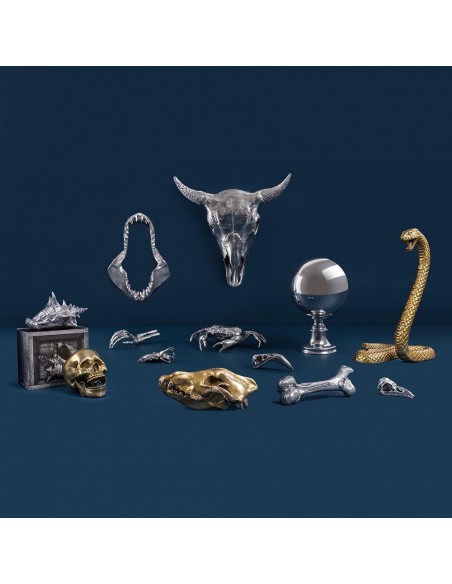 SELETTI Diesel Wunderkammer "Diesel-I'm Horny" Aliminium bison skull