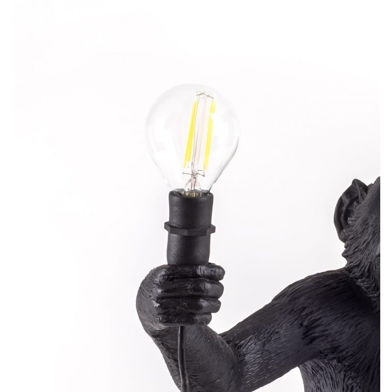 SELETTI The Monkey Lamp Standing Black - Outdoor