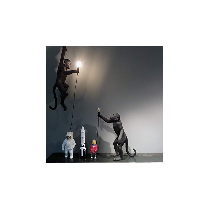 SELETTI The Monkey Lamp Standing Black - Outdoor
