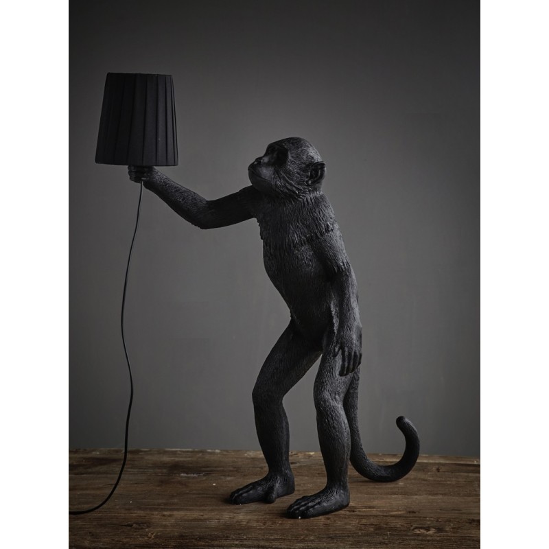 SELETTI The Monkey Lamp Standing Black - Outdoor