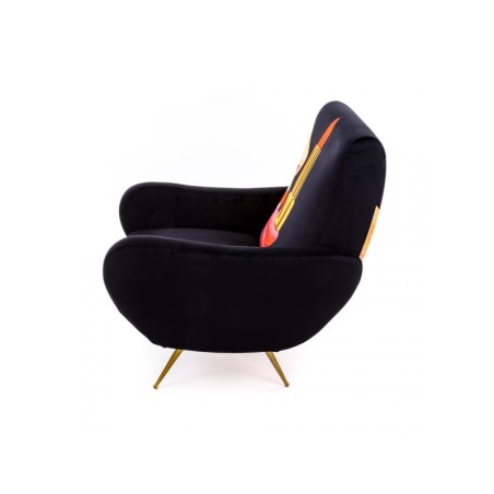 SELETTI Toiletpaper Armchair  - Tongue Black