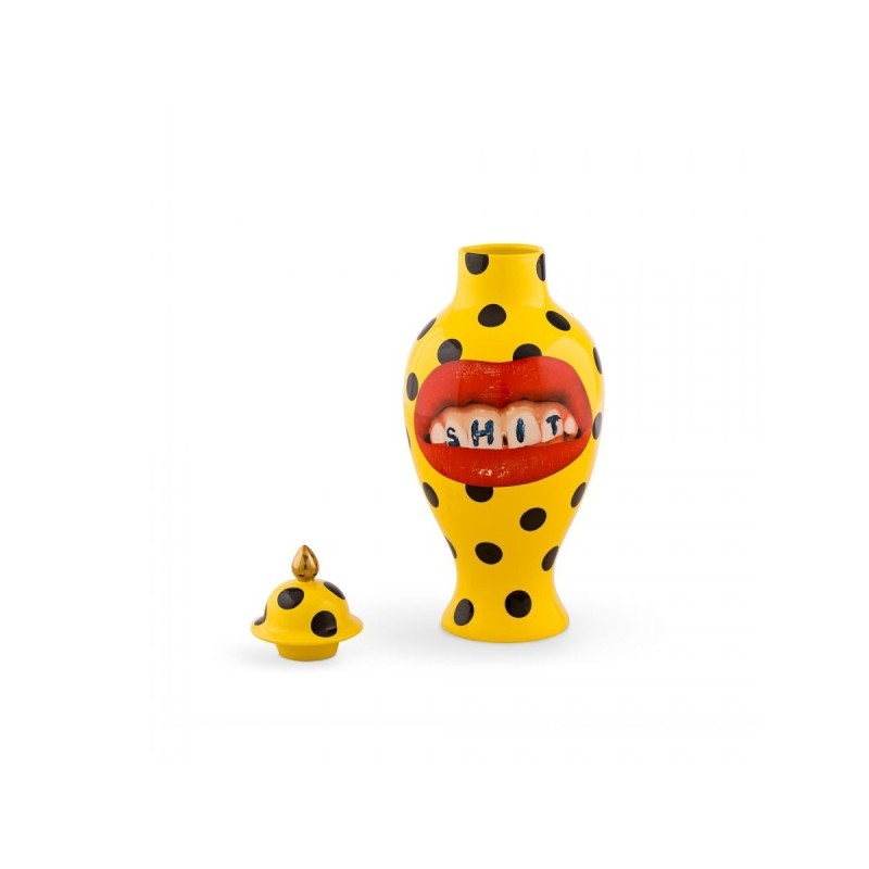 SELETTI Toiletpaper vase in porcelain - shit