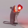 SELETTI Mouse Lamp Standing Love Edition